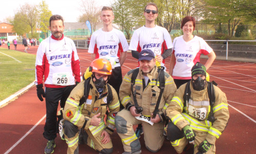 Eine Gruppe von Feuerwehrleuten hat sich zu einem Laufteam zusammengefunden. Fotos: Anke Donner 