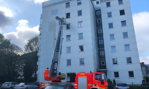 Aus diesem Hochhaus musste die Frau gerettet werden.
Foto: Feuerwehr Bad Harzburg
