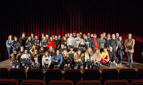 Schülerinnen und Schüler der Hauptschule Vorsfelde und der Heinrich-Nordhoff Gesamtschule beteiligen sich am Filmprojekt. Fotos: Bildungshaus Stadt Wolfsburg