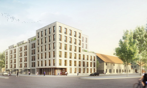 Quartier St. Leonhard / Ansicht Leonhardstraße. Quelle: Feddersen Architekten / sichtvision