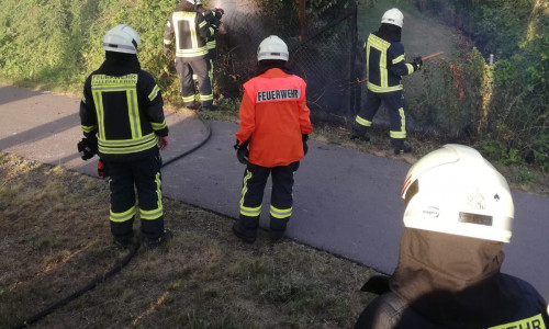Die Ortsfeuerwehr Fallersleben wurde gestern Abend zu einem Flächenbrand in einem Kleingartenverein gerufen. Foto: Ortsfeuerwehr Fallersleben
