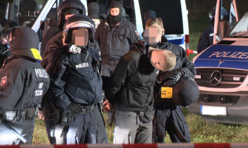 Anfang November 2016 griff die Polizei in Hildesheim 170 Fußball-Anhänger auf. Foto: privat