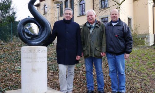 Bürgermeister Thomas Pink, Holger Birkmann und Andreas Giesecke (v. li.). Foto: Stadt Wolfenbüttel