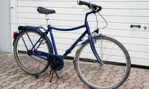 Dies ist das Fahrrad, welches auf die Straße geschoben wurde. Foto: Polizei