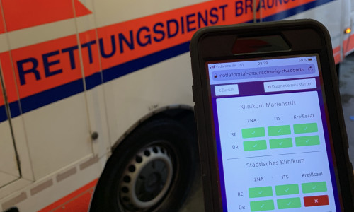 Das neue Notfallportal lässt sich als App auch unterwegs im Rettungswagen nutzen. Foto: Rettungsdienst Braunschweig