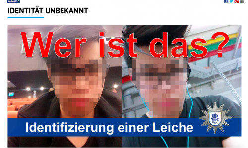 Mit diesen Fotos kam die Polizei der Identität des Toten auf die Spur. Foto: Screenshot Polizei Bremerhaven