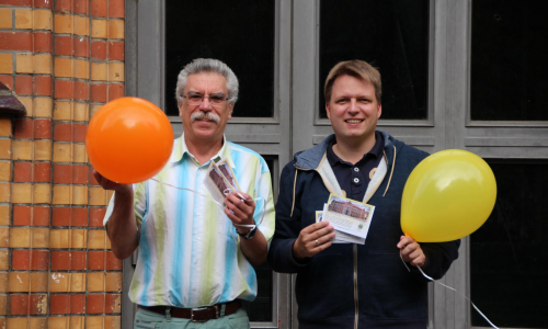 Sommerferien hin oder her. Zum Jubiläum findet am 6. August eine Luftballonaktion an der IGS Wallstraße statt. Foto: Privat