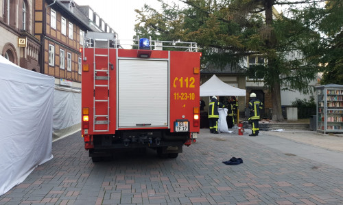 Die Feuerwehr rückte zur Kontrolle an. Foto: Feuerwehr Goslar
