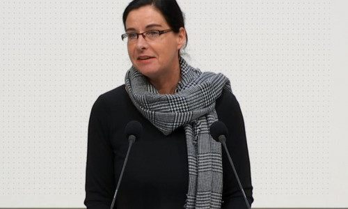 Die verbraucherschutzpolitische Sprecherin der CDU-Landtagsfraktion Veronika Koch bei ihrer Rede im Plenarsaal. Foto: Büro Veronika Koch