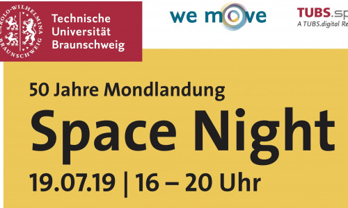 Die Space Night am 19.Juli feiert die Mondlandung. Plakat: TU Braunschweig