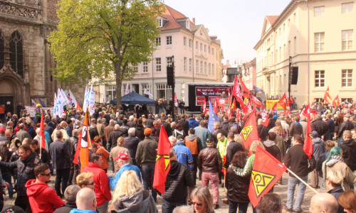 In Braunschweig und Wolfenbüttel fanden heute Maikundgebungen statt. Fotos: Anke Donner 