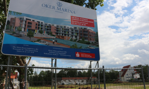 Was wird aus dem Oker Marina Resort? Eine Baugenehmigung liegt weiterhin nicht vor. Foto: Robert Braumann