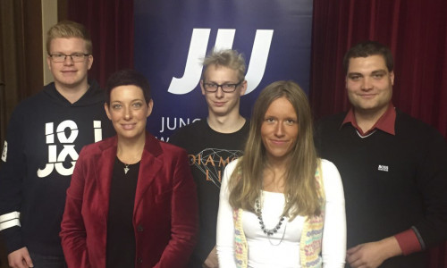 (v.l.) Justin Gronau, Sarah Grabenhorst-Quidde, Maximilian Hügel, Jacqueline Gödecke, Daniel Eimers. Foto: Junge Union