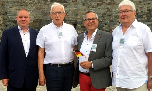 Bürgermeister Wittich Schobert, Bürgermeister Pierre Méhaignerie, Dr. Joachim Scherrieble, Heinz Jordan Foto: privat
