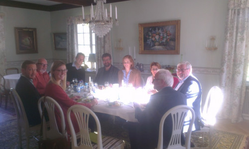 Gemeinsames Mittagessen von schwedischen und deutschen Lehrern und Gemeindemitgliedern. Foto: Privat