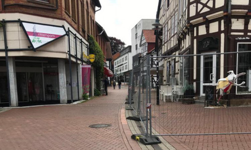 Nach dem Brand am Klesmerplatz ist die Marktstraße wieder freigegeben. Foto: Stadt Salzgitter