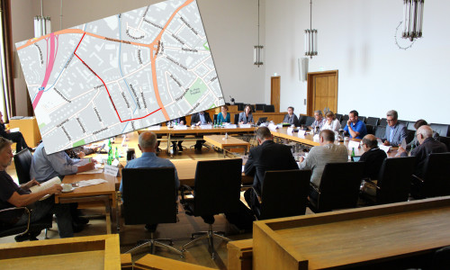 Die Lärmbelästigung auf Nebenstraßen war zuletzt ein Thema im Bauausschuss. Foto/Karte: Nick Wenkel/maps4news.com