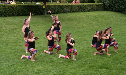 Die Dance Kids aus Destedt zeigten beim Sommerfest im Freibad am Elm ihr Können. Foto: Privat