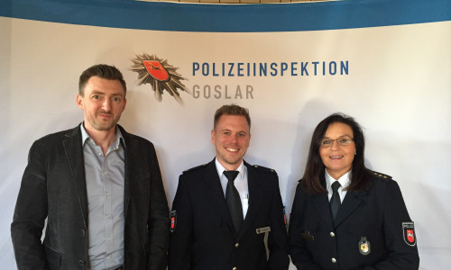 Neuer Leiter des Einsatzes Sven Jürgensen (Mitte).
Foto: Polizei Goslar