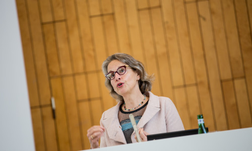 Prof. Ursula M. Staudinger sprach unter anderem über die Chancen, die der demografische Wandel für Wirtschaft und Gesellschaft bietet. Foto: Braunschweig Zukunft GmbH / Marek Kruszewski