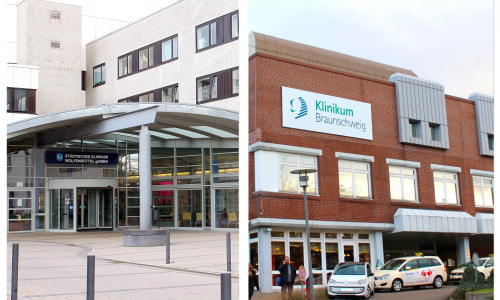 Die Kliniken Wolfenbüttel und Braunschweig wollen enger zusammenarbeiten. Fotos: Rühland und Raedlein, Collage Anke Donner 