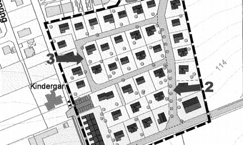 Der Ortsrat stimmte über die Straßennamen für die drei neuen Straßen im Baugebiet "Am Fischerstiege" ab. Zeichnung: Stadt Königslutter