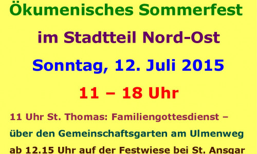 Evangelisch-Lutherische Pfarramt St. Thomas lädt zum Ökumenischen Sommerfest ein. Foto: Privat