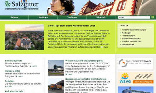 www.salzgitter.de -
 Screenshots: Stadt Salzgitter