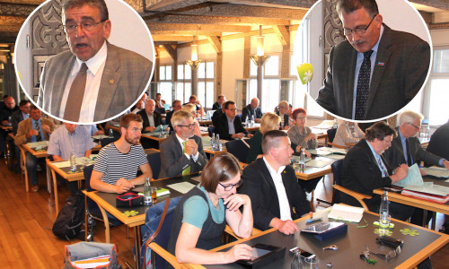 In der letzten Ratssitzung gab es heftige Wortgefechte zwischen Bürgermeister Thomas Pink (li.) und dem AfD-Fraktionsvorsitzenden Klaus-Dieter Heid. Fotos: Alexander Dontscheff
