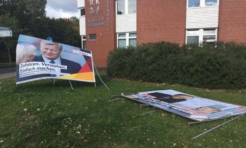 Im Landtagswahlkampf 2017 setzte "Xavier" ein Zeichen gegen Wahlplakate. Archivfoto: Alexander Dontscheff