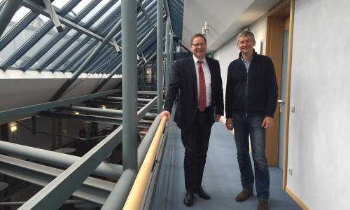 SPD-Landtagsabgeordneter Marcus Bosse (links) traf sich mit Wolfram König, dem Präsidenten des Bundesamtes für Strahlenschutz . Foto: Privat
