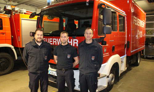 Markus Büttner, Domink Strecker und Stefan Neumann von der Freiwilligen Feuerwehr Vorsfelde. Foto: Bernd Dukiewitz