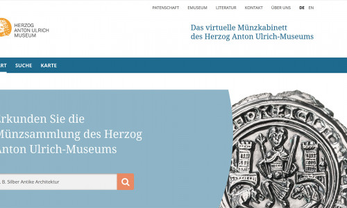 Screenshot des „Virtuellen Münzkabinetts“. Quelle: Herzog Anton Ulrich-Museum