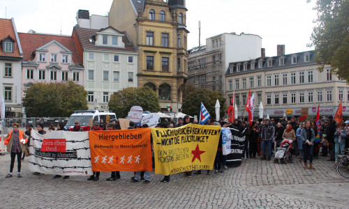 Der Demonstrationszug startete am Kohlmarkt. Fotos und Video: Alexander Dontscheff