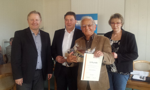 Johannes Wolframm wurde für 50 Jahre CDA-Mitgliedschaft geehrt. Foto: Kathrin Wendt