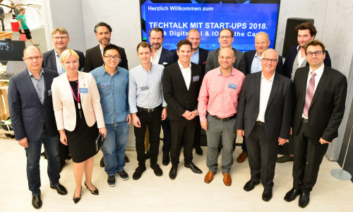 Sechs Start-ups nahmen am „TechTalk mit Start-ups 2018“ auf der Internationalen Zuliefererbörse in Wolfsburg teil. Veranstalter waren T-Systems und die Wolfsburg AG. Foto: Wolfsburg AG / Frank Bierstedt