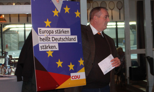 Die CDU Braunschweig wirbt für den Europawahlkampf. Foto: Alexander Dontscheff