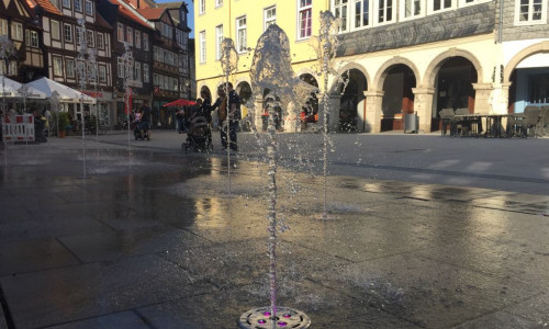 Das Wasserspiel an den Krambuden. Foto: Archiv/Anke Donner