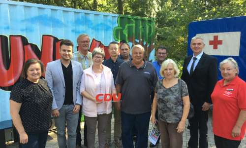 Als letzten Termin der diesjährigen Sommertour besuchte die CDU Wolfsburg das Deutsche Rote Kreuz Ortsverband Mitte. Foto:  CDU Kreisverband Wolfsburg