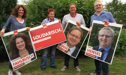 SPD-Stadtverband stellt Plakate vor. Foto: Privat
