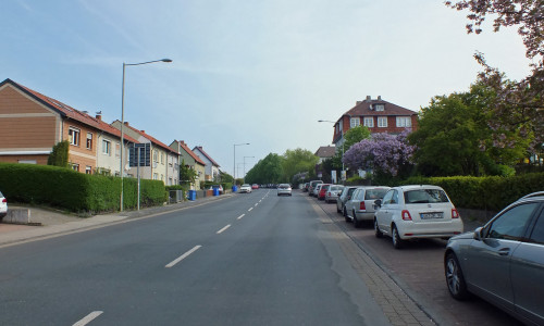 Walbecker Straße im Bereich der Kindergärten und dem Ende des Gehweges. Foto: Kreisverkehrswacht Helmstedt