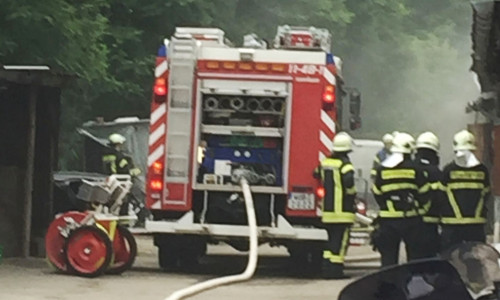 Die Feuerwehr konnte den Brand im Tonstudio schnell löschen. Foto: Feuerwehr Fallersleben