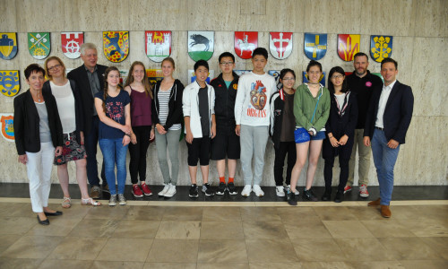 Das sind die chinesischen Schüler, die in Empfang genommen wurden. Foto: Stadt Wolfsburg
