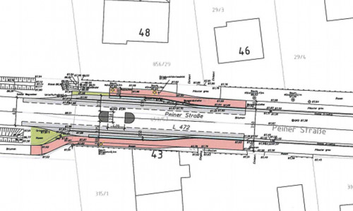 Dies ist der Entwurf der geplanten Verkehrsinsel Ortseinfahrt Klein Lafferde. Karte: Gemeinde Lengede
