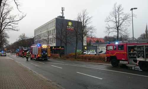 Die Hildesheimer Straße musste während des Einsatzes gesperrt werden. Foto: Feuerwehr Goslar