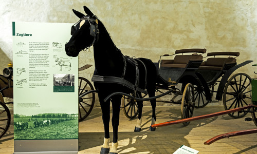 Die Sammlung landwirtschaftlicher Geräte und Maschinen in der Historischen Brauscheune, Foto: Stadtmuseum Schloss 
