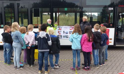 Die Aktion "sicher.mobil.leben" richtet sich auch an Kinder.

Foto: Polizei Wolfsburg/Helmstedt