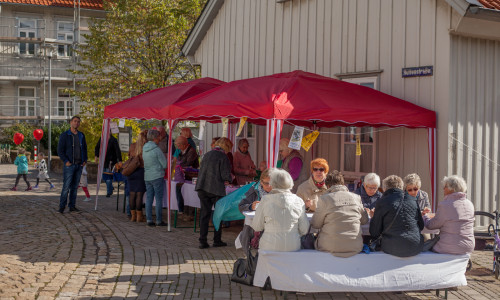 Ein gemütliches Beisammensein zum Erntedankfest rund um die Martin-Luther-Kirche in Oker. Foto: C. Pein