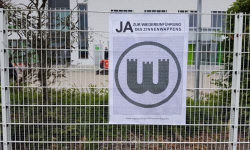 Die Fans plädieren für die Wiedereinführung des Zinnenwappens. Foto: Faninitiative FasZINNation Wolfsburg