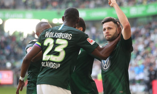 Renato Steffen gelang sein erster Doppelpack für den VfL Wolfsburg. Fotos: Agentur Hübner